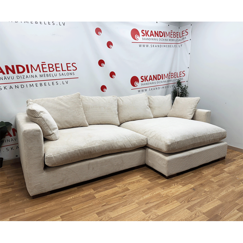Dīvāns COMFY (Stūra chaiselongue) (LINCOLN 4 SAND) (Ekspozīcija) Dīvāns COMFY (Stūra chaiselongue) (LINCOLN 4 SAND) (Ekspozīcija)